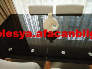 Siyah füme cam yemek masası 6 kişilik en uygun fiyatlar 200 TL